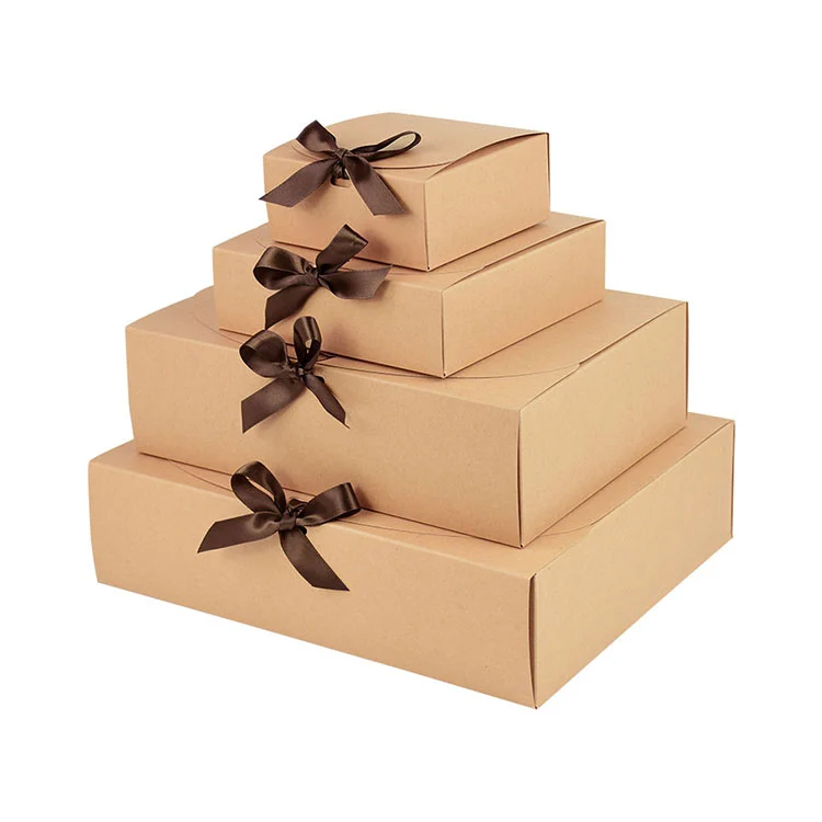 Coffret cadeau logo DIY avec ruban nœud