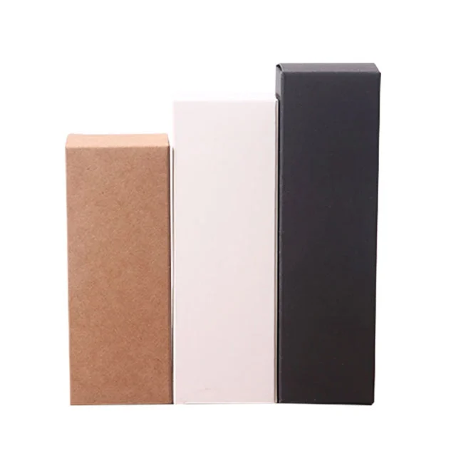 Boîte à huile essentielle en papier à lèvres Blanc Black Black Kraft